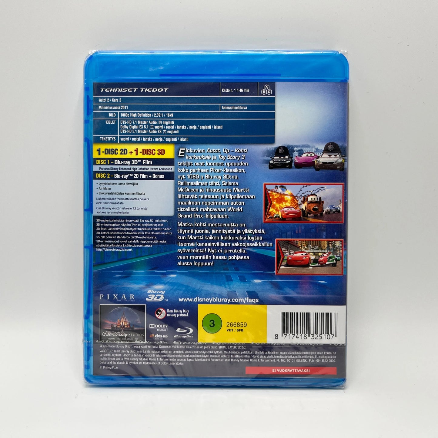 Autot 2 3D (Blu-Ray)