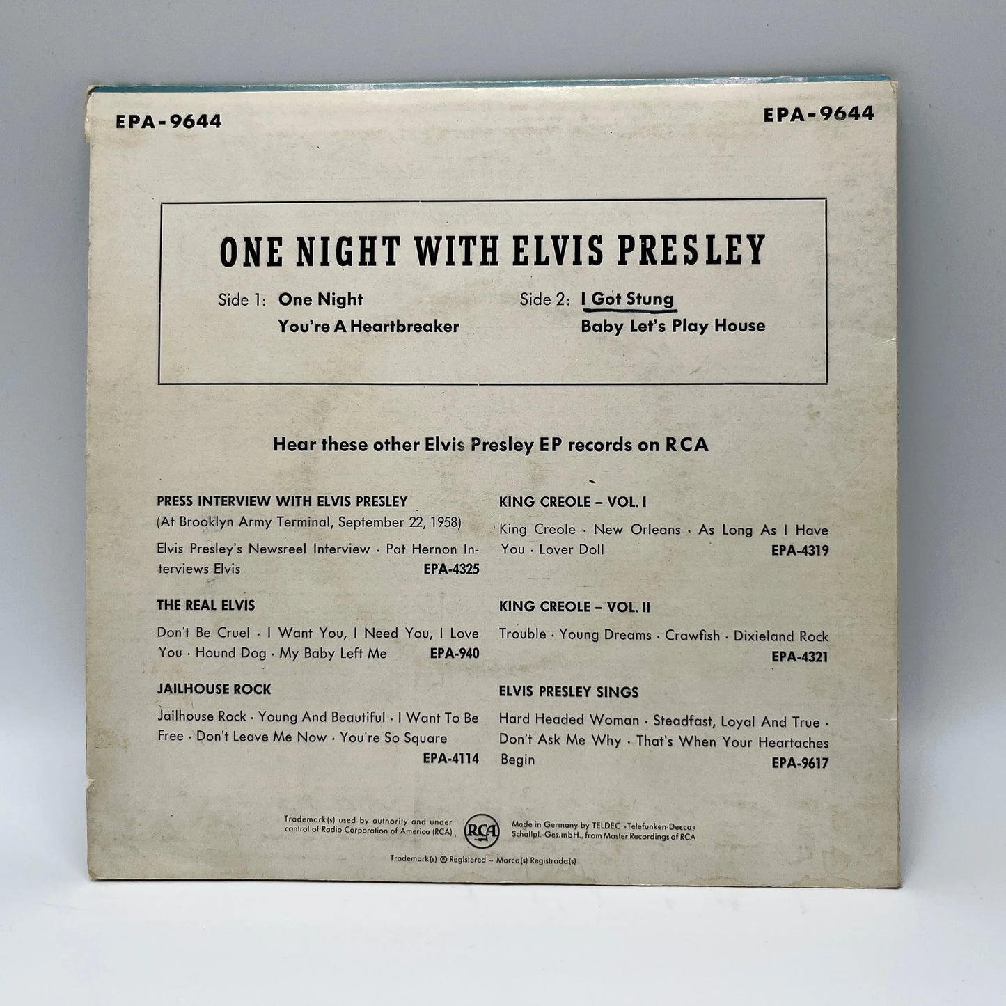 Elvis Presley – One Night With Elvis Presley EP