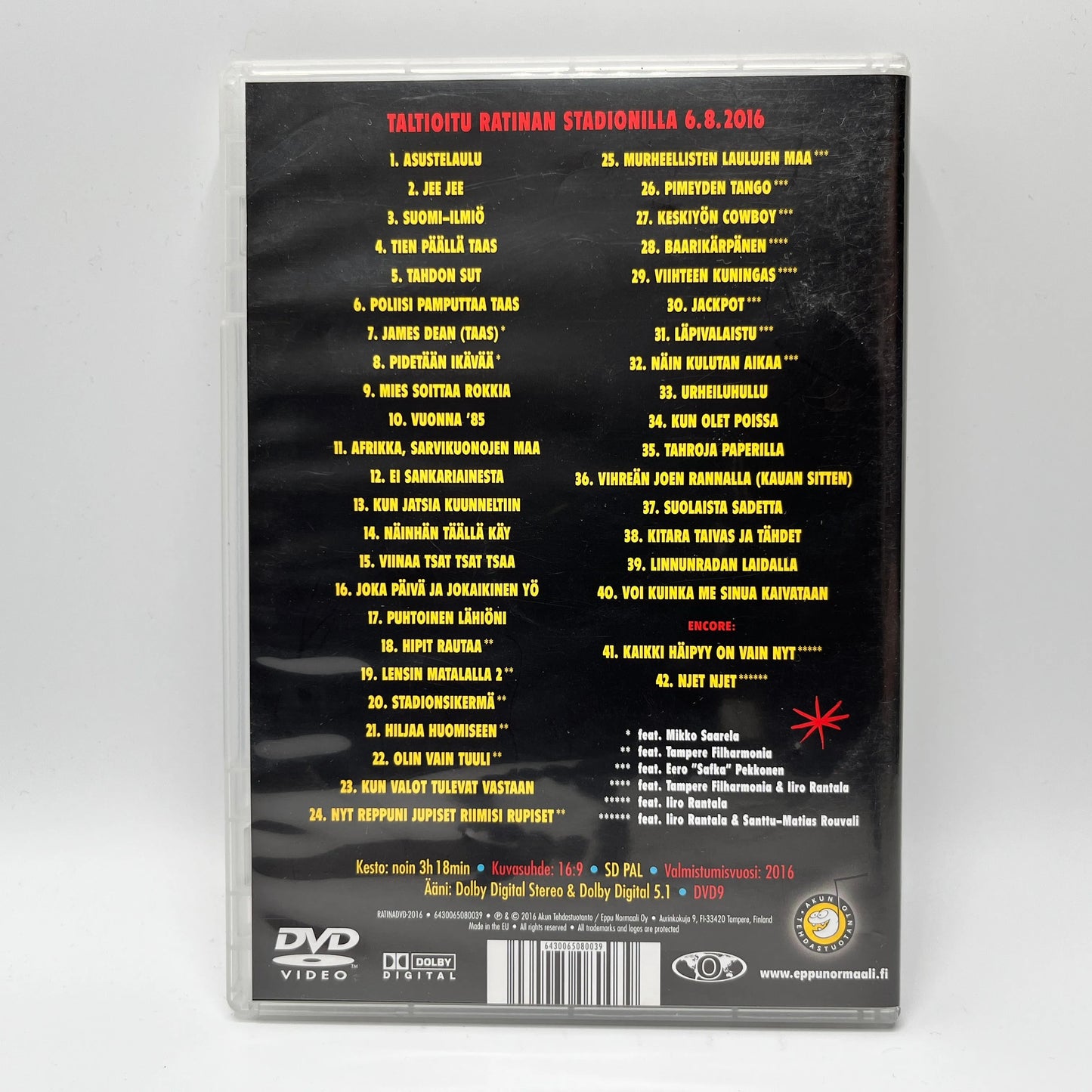 Eppu Normaali Vierailijanaan Tampere Filharmonia - Ratina (DVD)