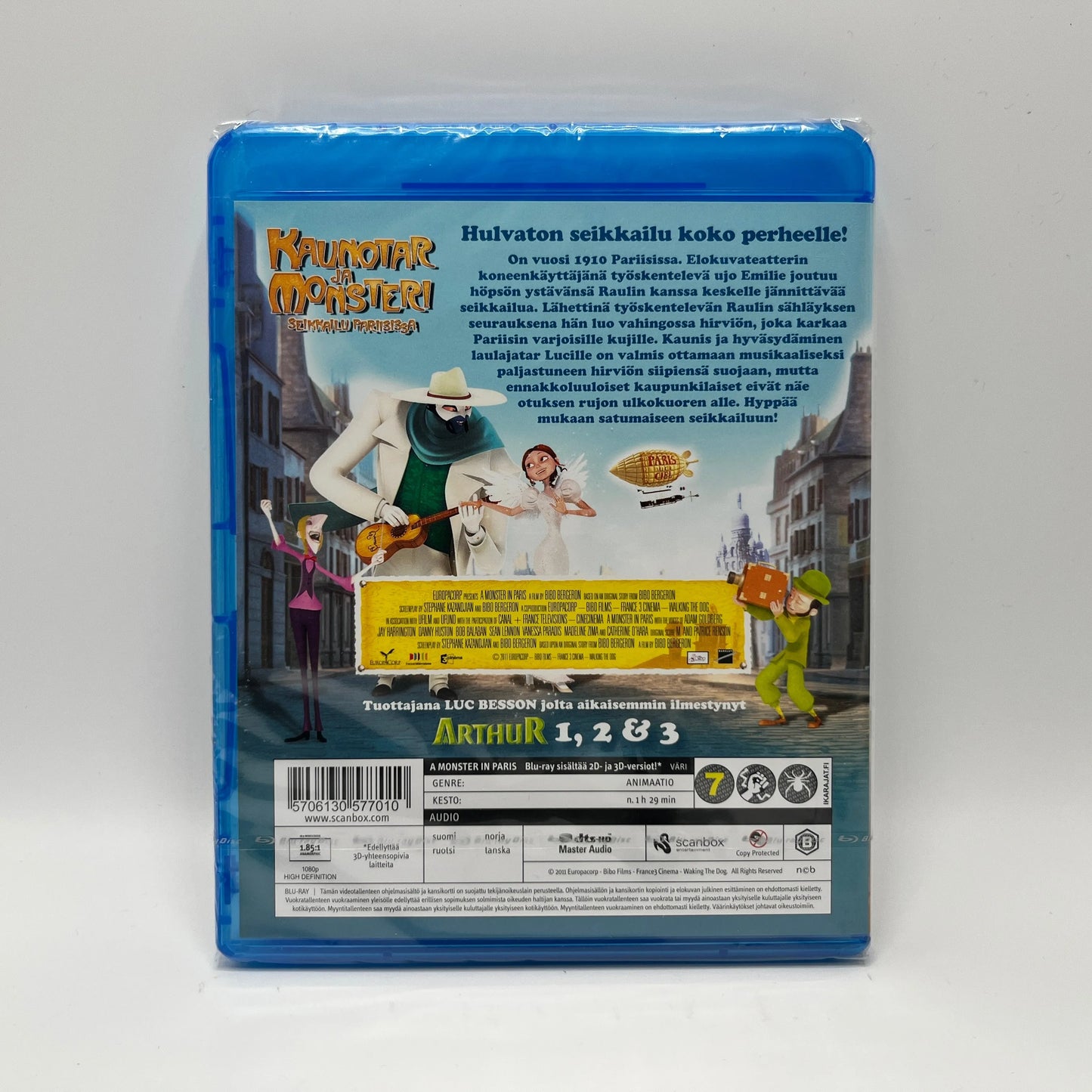 Kaunotar Ja Monsteri - Seikkailu Pariisissa 3D (Blu-Ray)