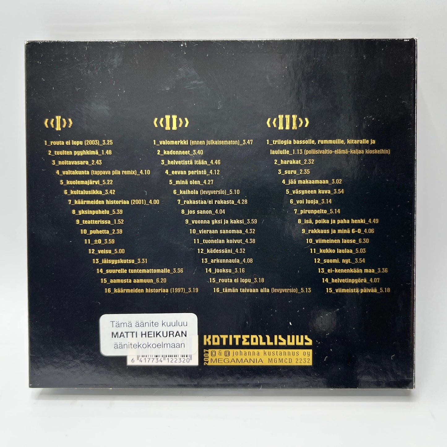 Kotiteollisuus - Murheen Mailla 1996-2007 3CD