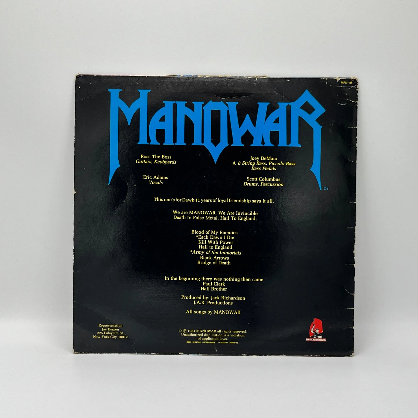 Manowar - Hail To England LP