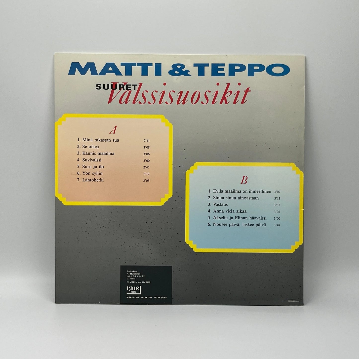 Matti & Teppo - Suuret Valssisuosikit LP