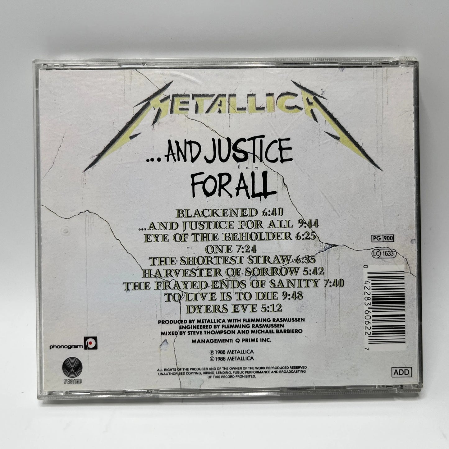 Metallica – ...And Justice For All CD