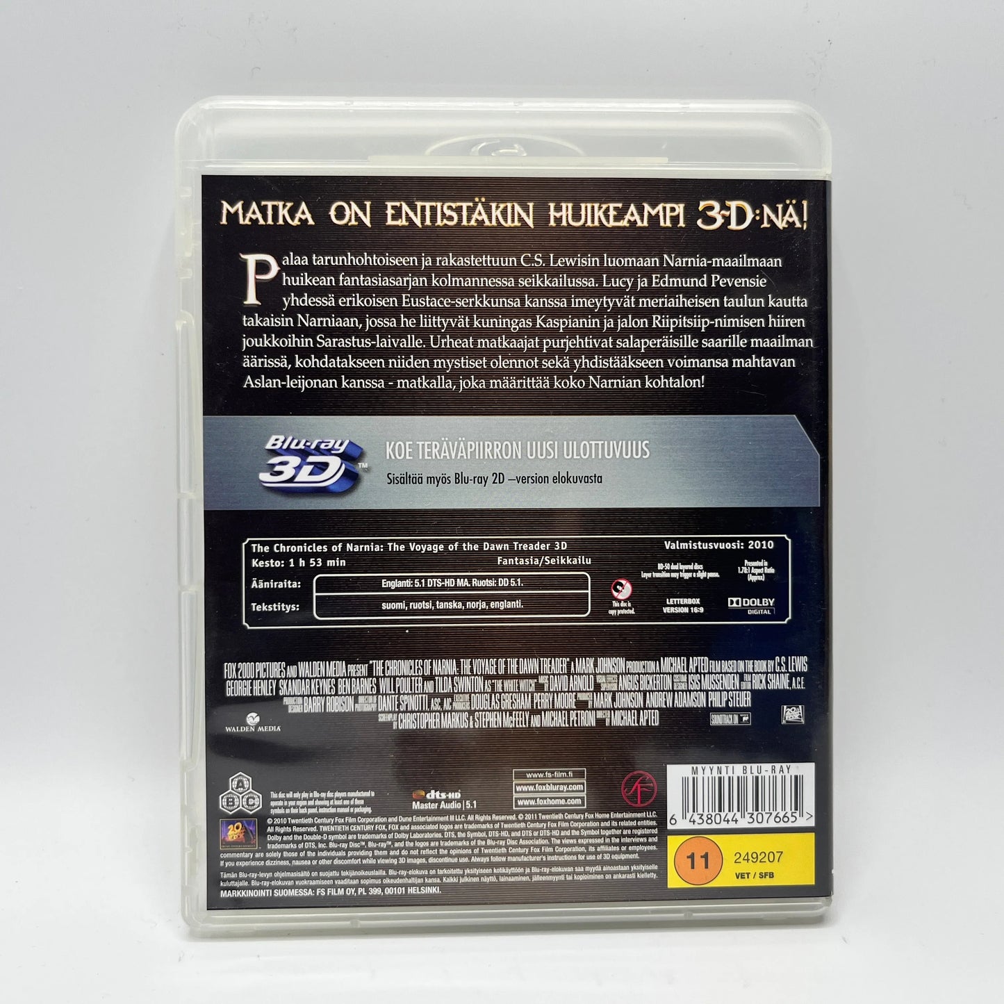 Narnian Tarinat - Kaspianin Matka Maailman Ääriin 3D (Blu-Ray)