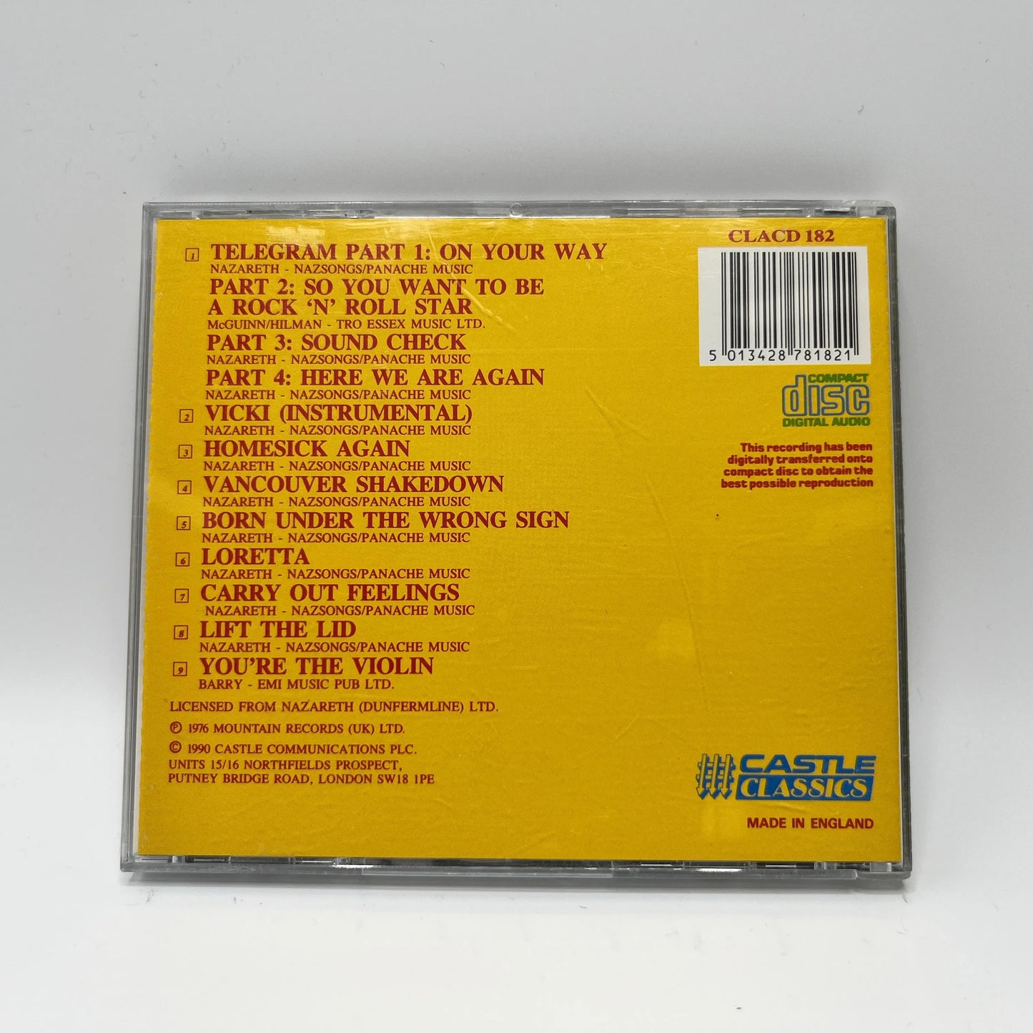 Nazareth - Close Enough For Rock N' Roll CD