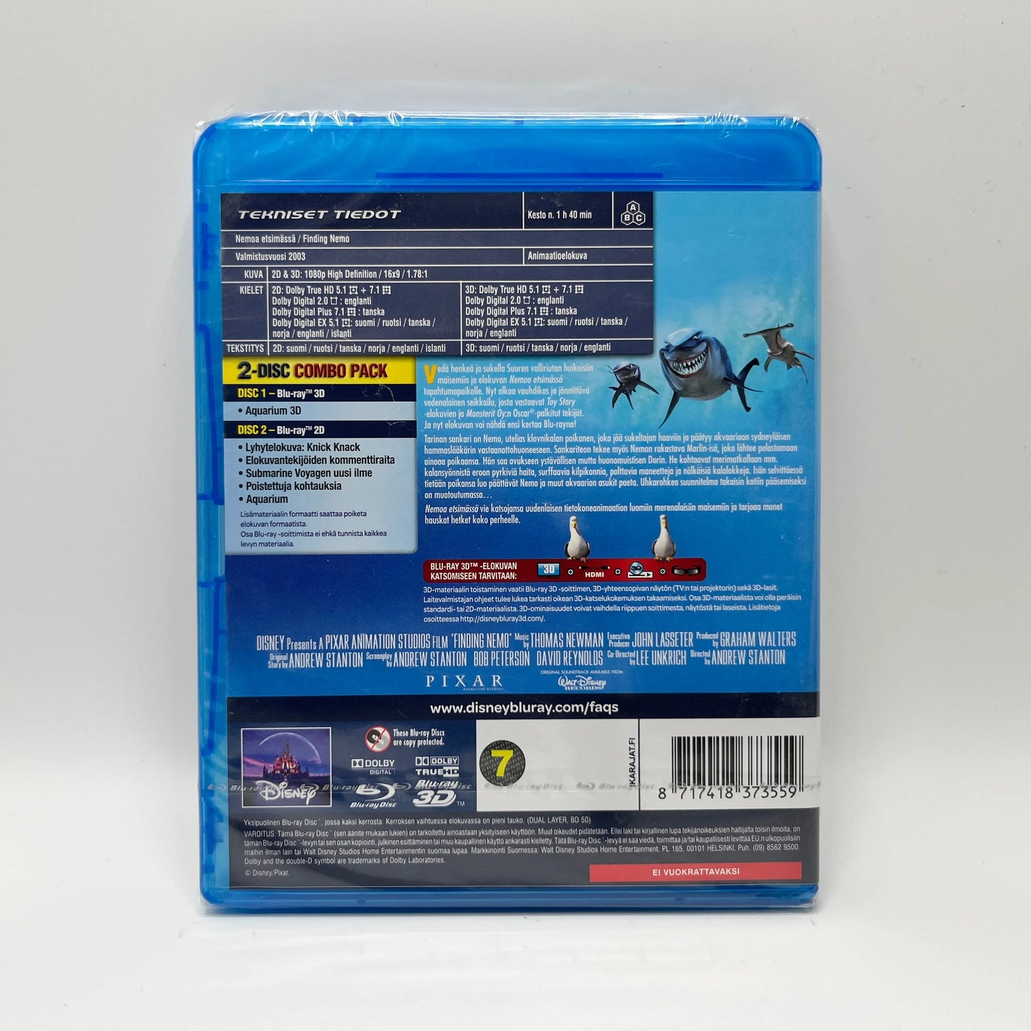 Nemoa Etsimässä 3D (Blu-Ray)