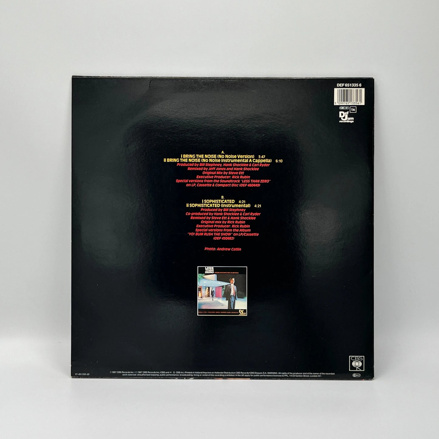 Public Enemy - Bring The Noise (No Noise Version) Single