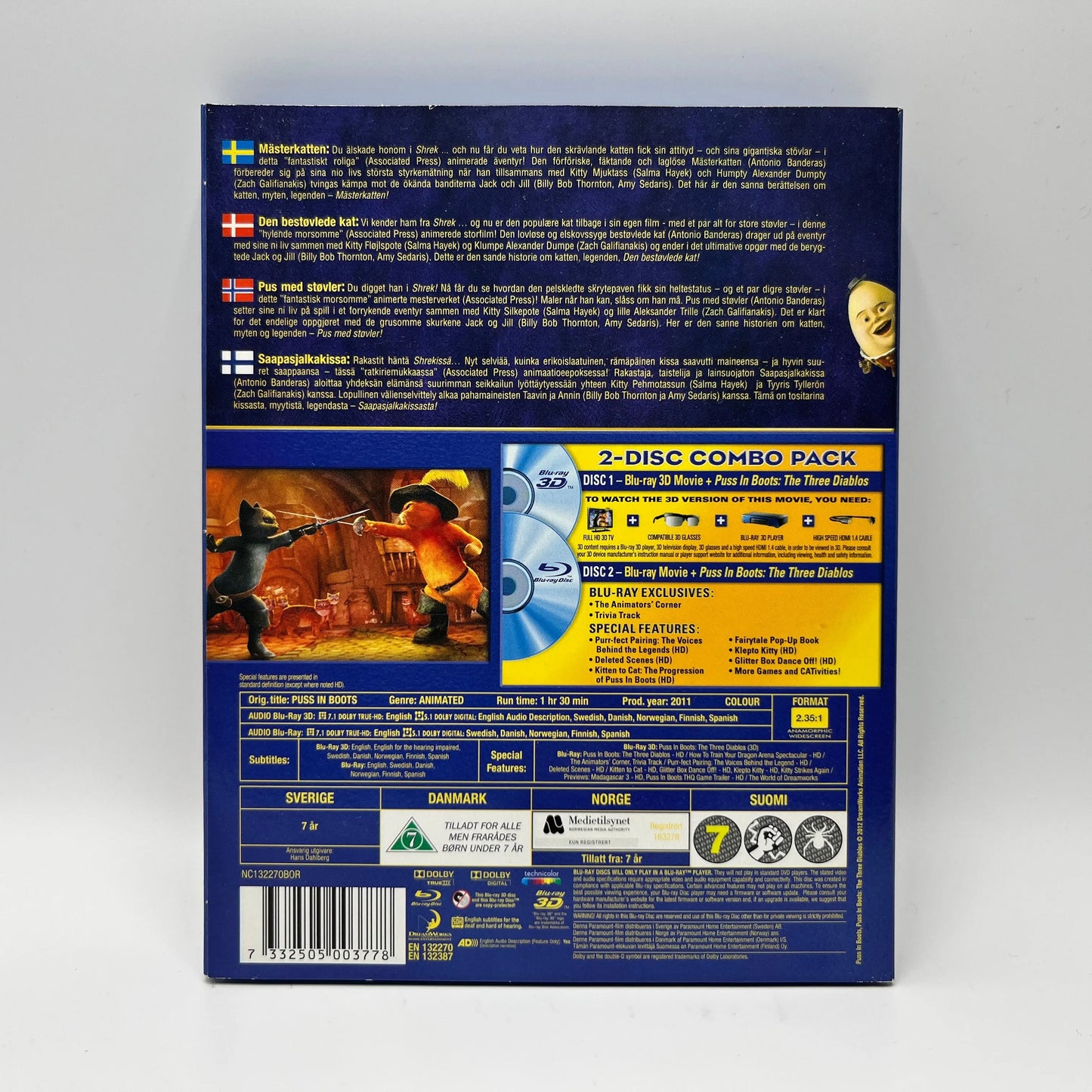 Puss In Boots 3D (Blu-Ray)