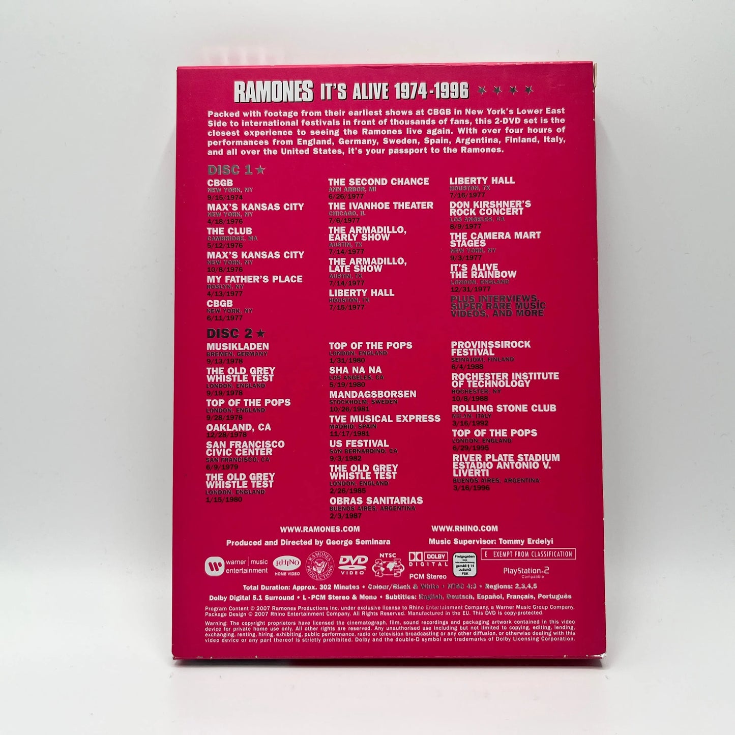 Ramones - It's Alive 1974-1996 - The Ultimate Double Live *EI SUOMI TXT* (DVD)