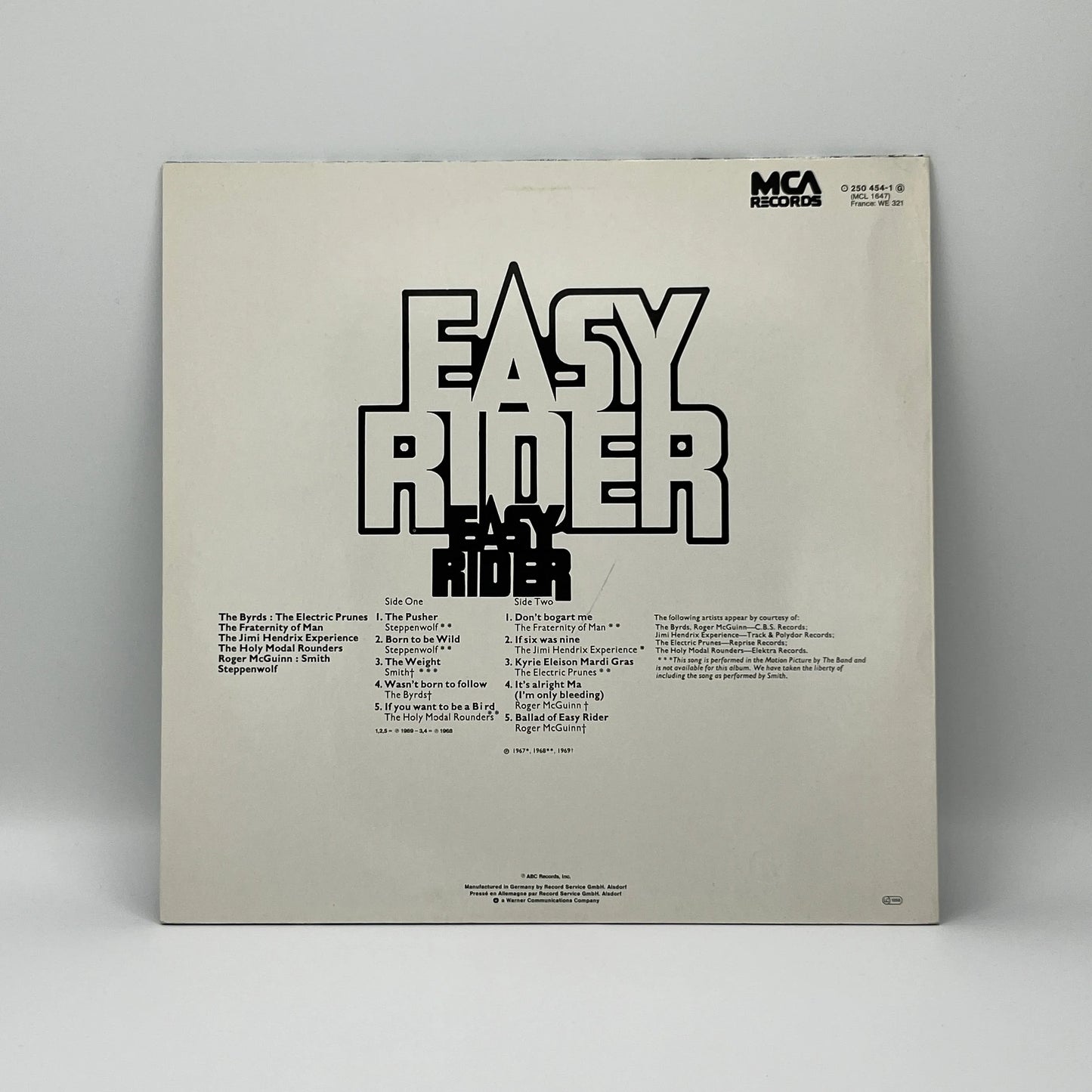 Various – Easy Rider - Songs As Performed In The Motion Picture LP