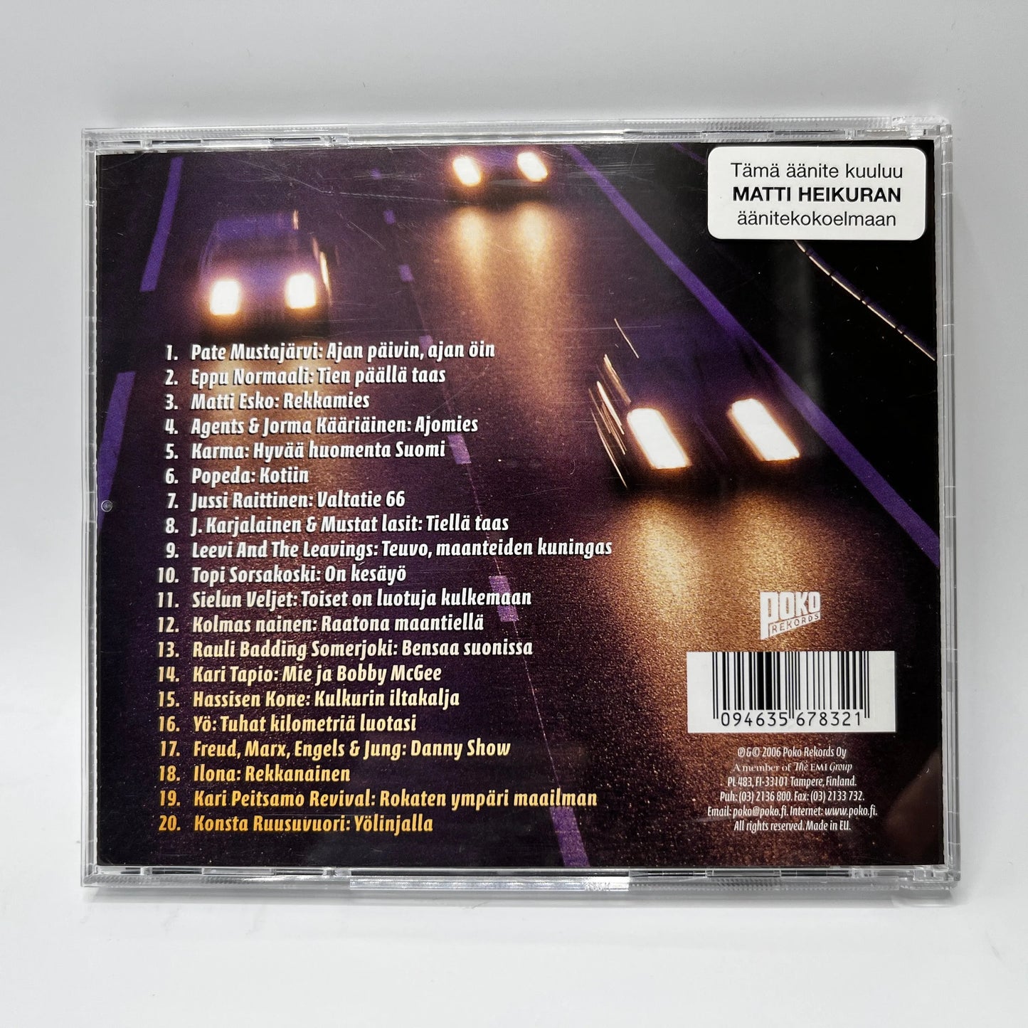 Various - Yölinjalla - Tiellä taas - 20 Laulua Reissujen Ratoksi CD