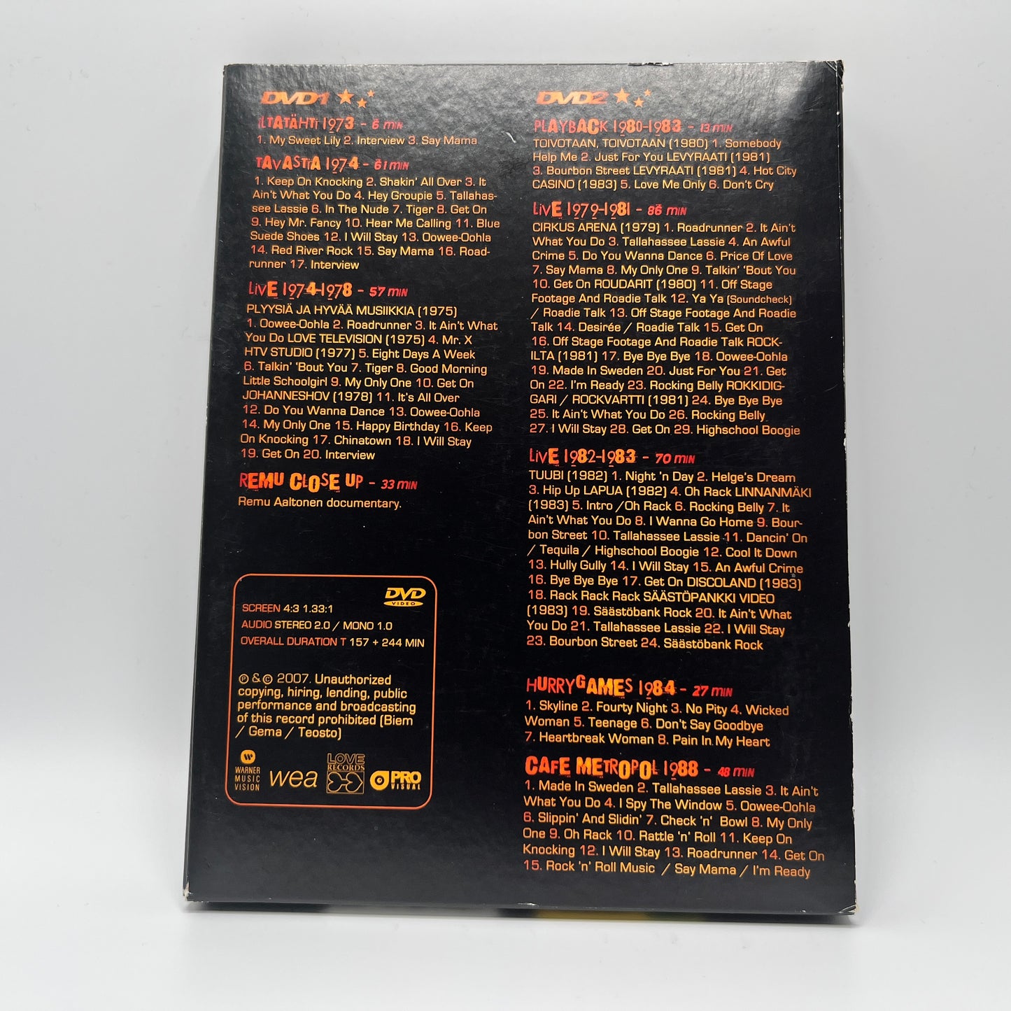 Hurriganes - Rock N' Roll All Night Long 1973-1988 (2DVD)
