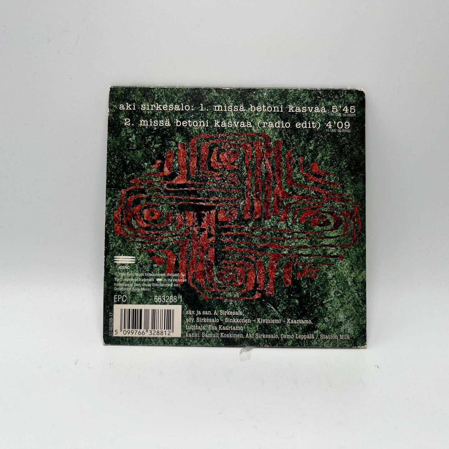 Aki Sirkesalo - Missä Betoni Kasvaa (Single) CD