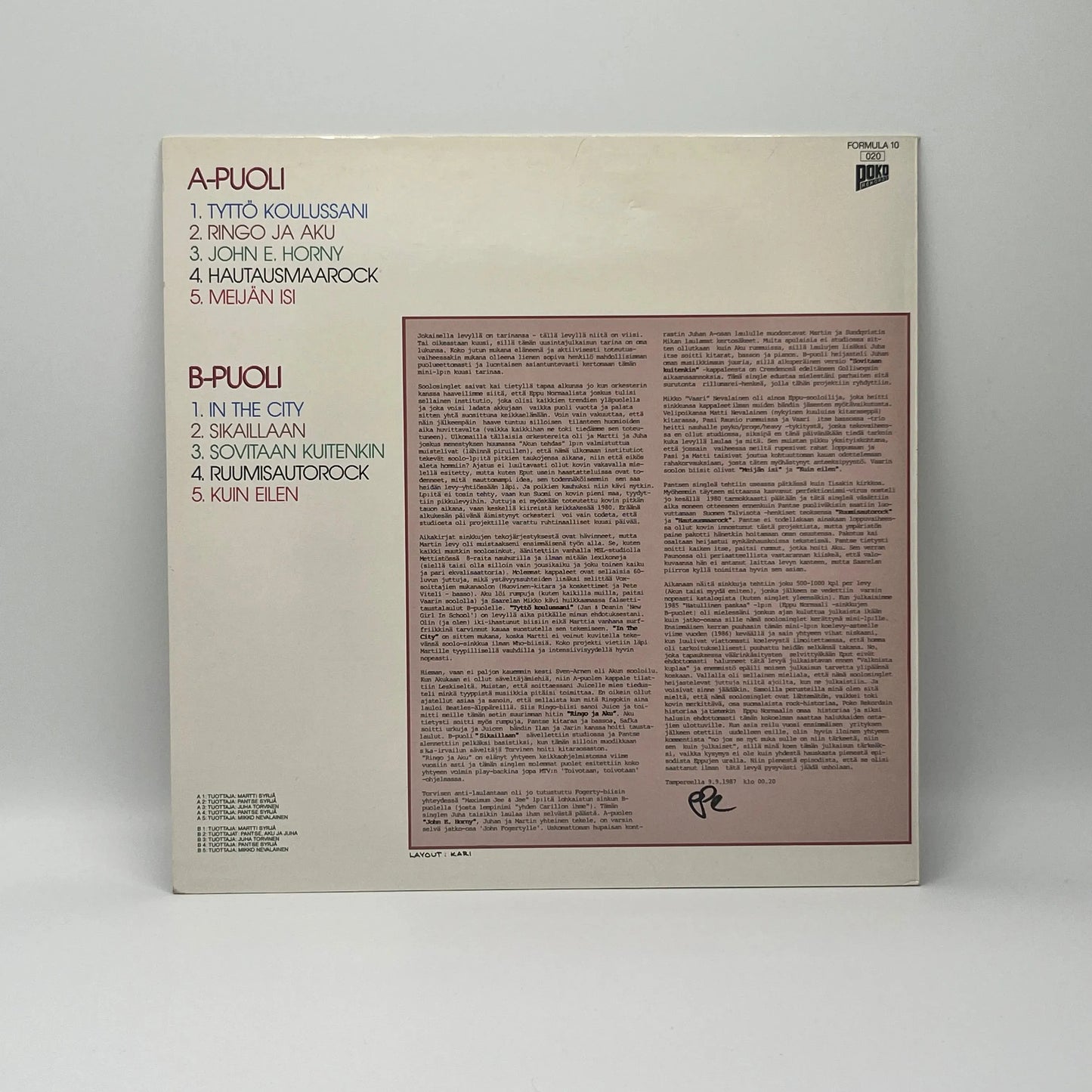 Aku, Juha, Martti, Mikko² - "Soolot" LP
