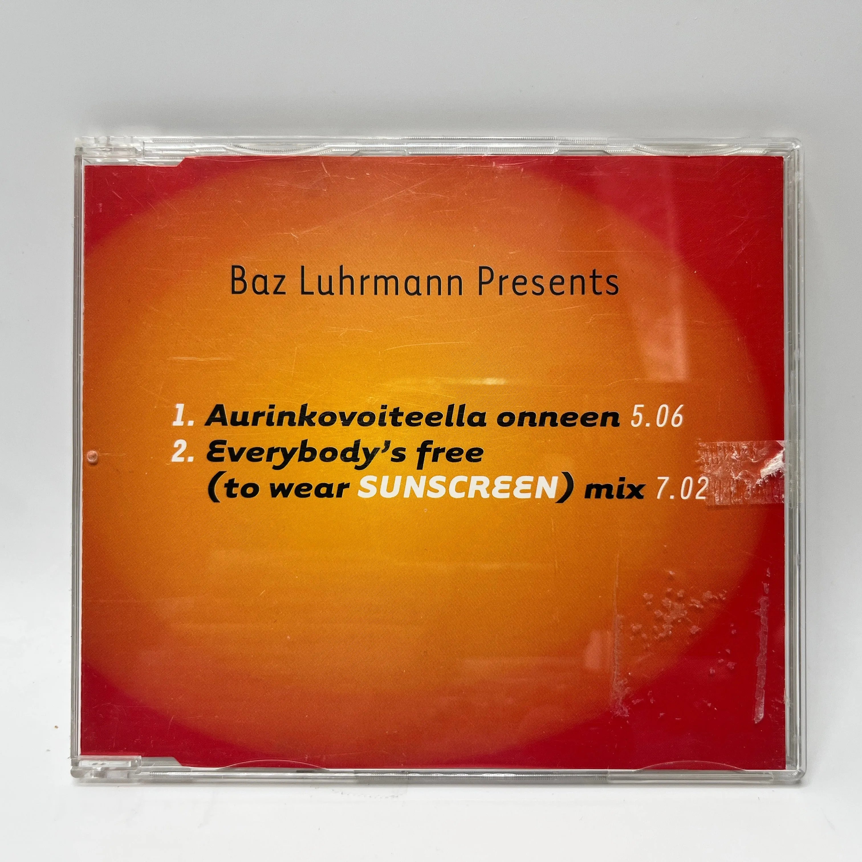 Baz Luhrmann – Aurinkovoiteella Onneen / Everybody's Free (To Wear Sunscreen) Mix CD-Single