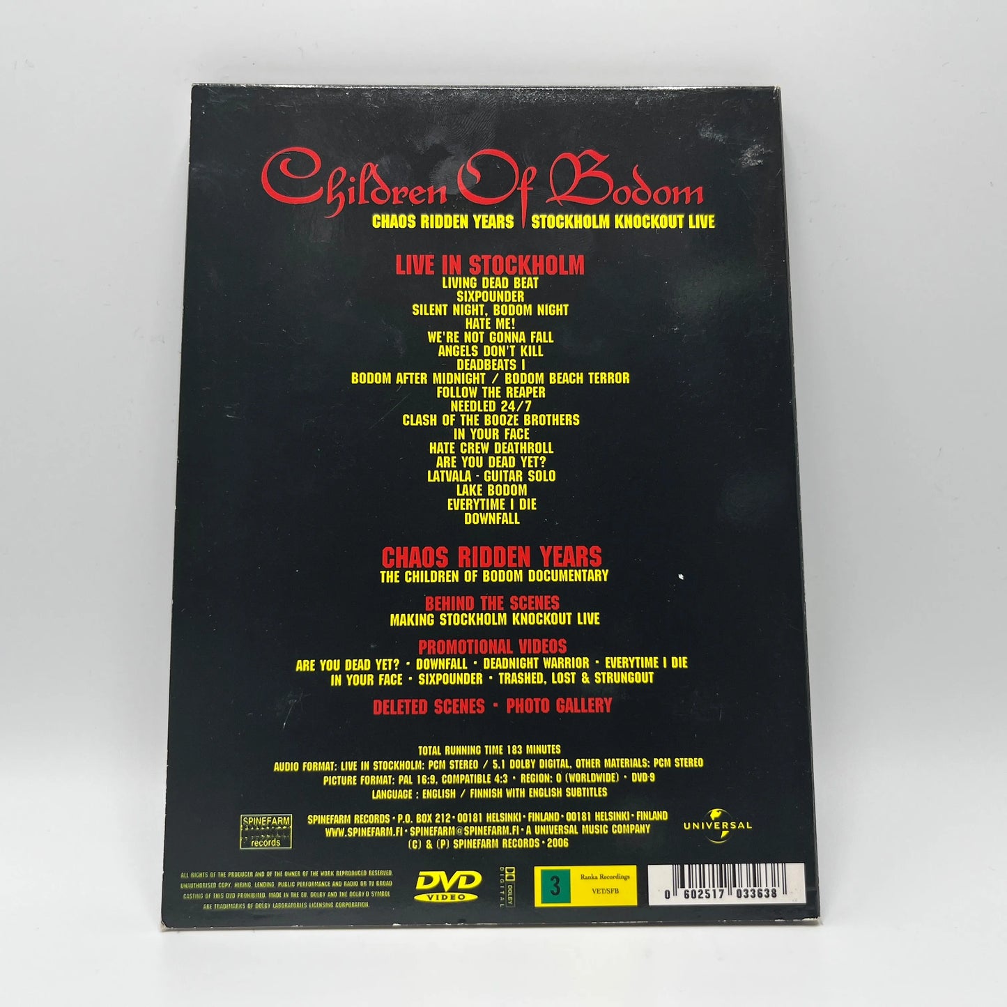 Children Of Bodom - Chaos Ridden Years Stockholm Knockout Live (DVD)