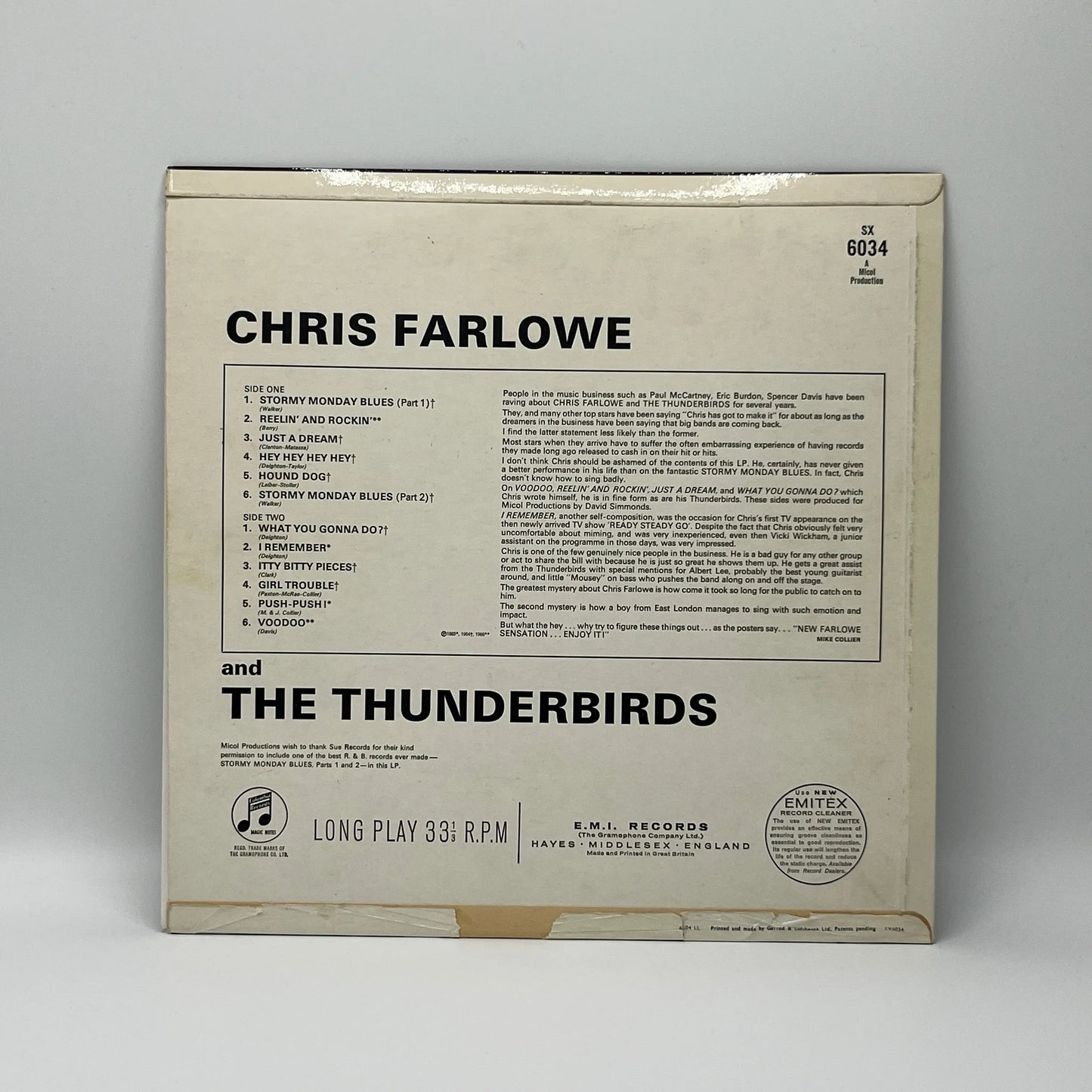 Chris Farlowe & The Thunderbirds - Chris Farlowe & The Thunderbirds LP
