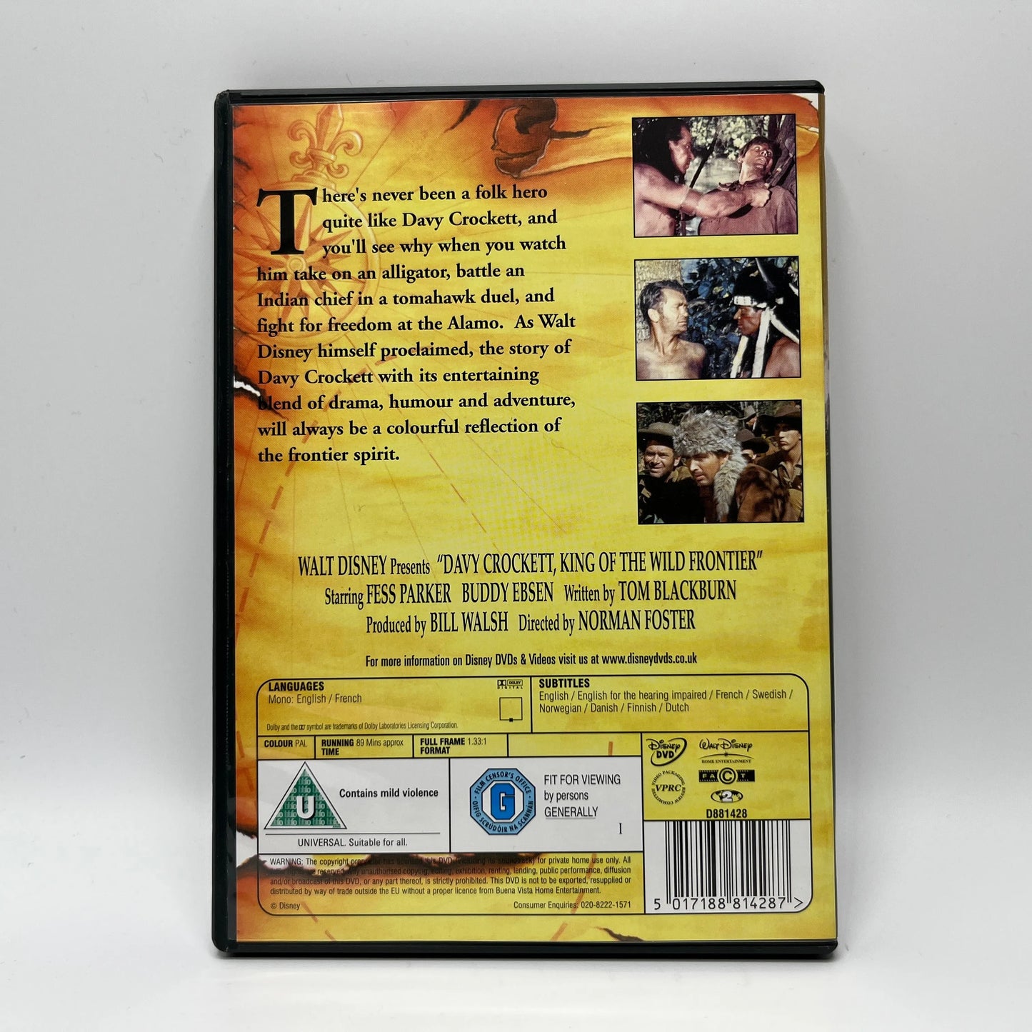 Davy Crockett King Of The Wild Frontier (DVD)