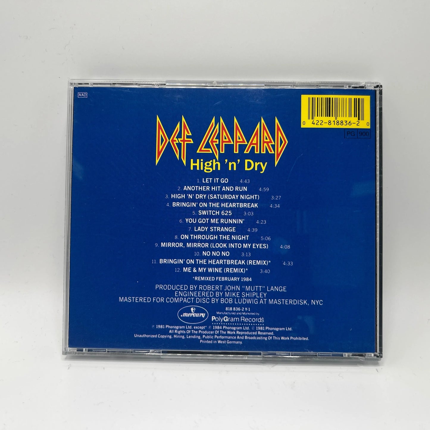 Def Leppard - High 'N' Dry CD