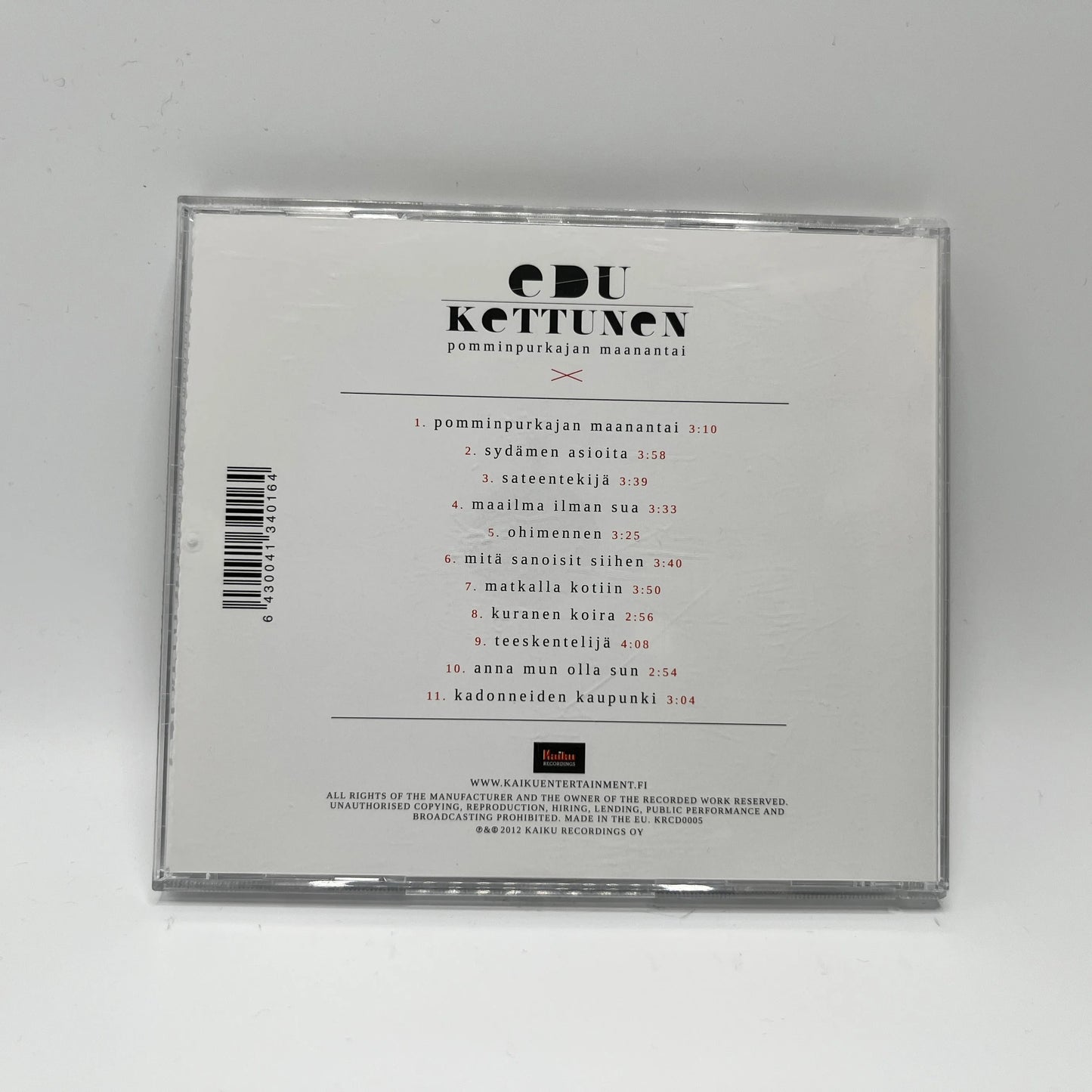 Edu Kettunen - Pomminpurkajan Maanantai CD