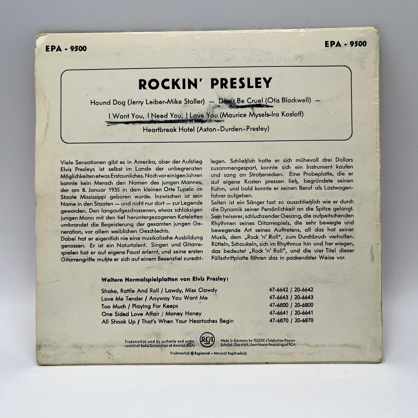 Elvis Presley – Rockin' Presley EP