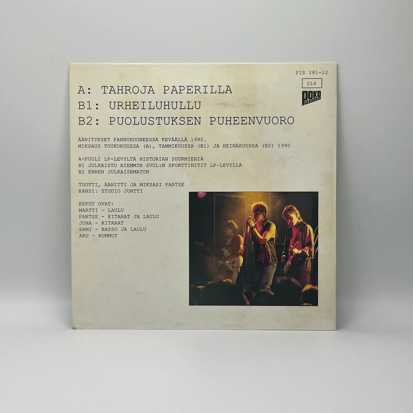 Eppu Normaali - Tahroja Paperilla/Puolustuksen Puheenvuoro Maxi-Single
