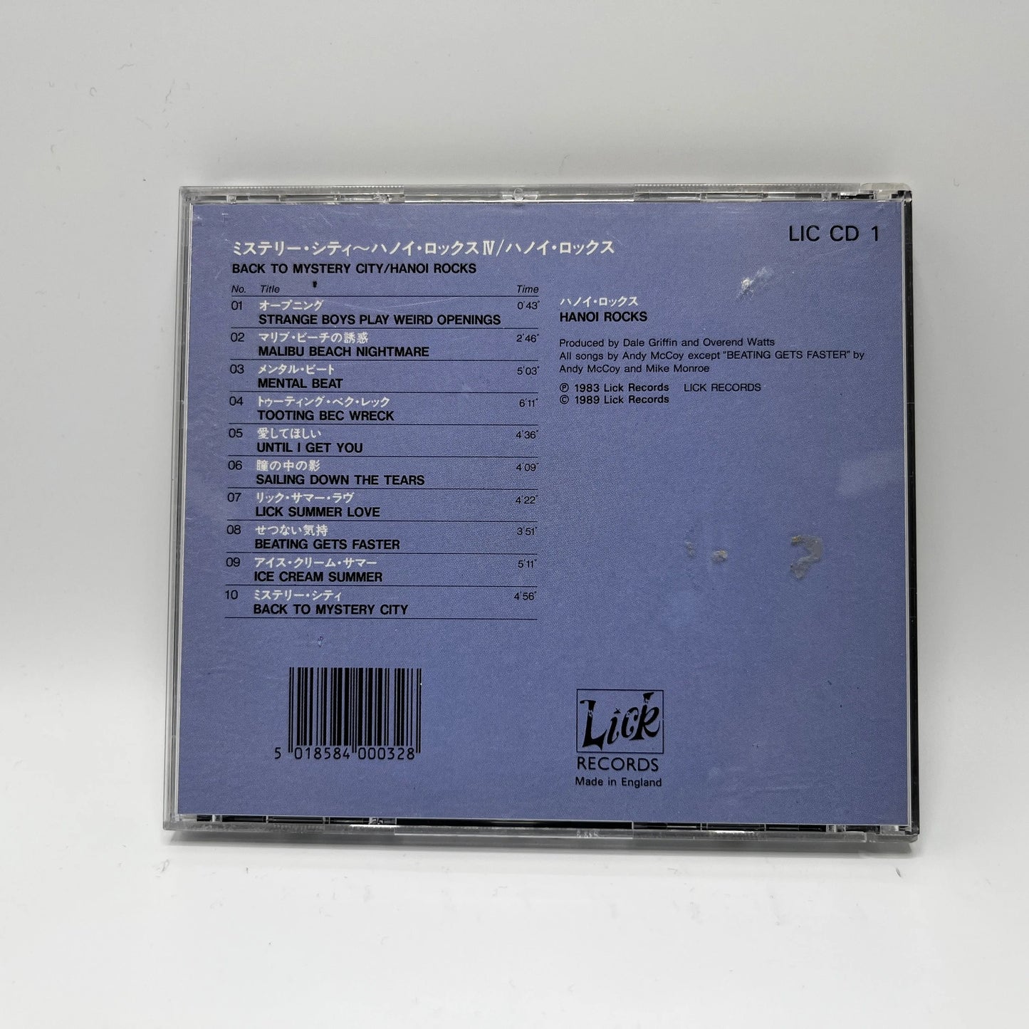 Hanoi Rocks - Back To Mystery City CD