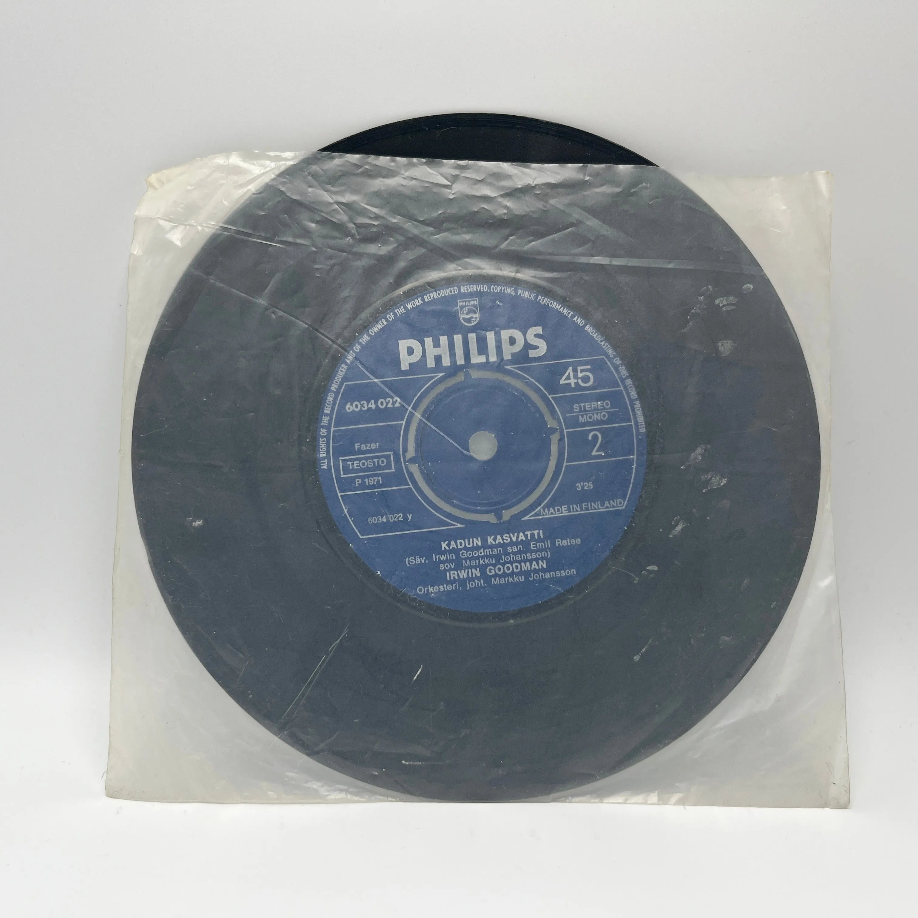 Irwin Goodman - Kadun Kasvatti/Poing Poing Poing Single