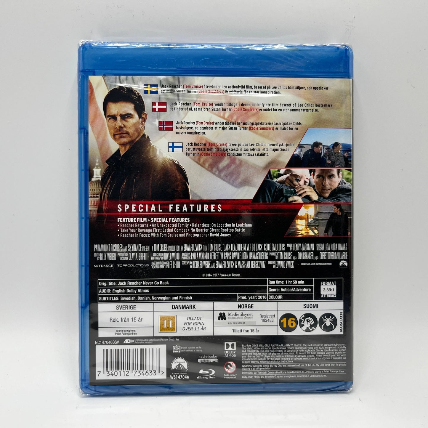 Jack Reacher - Never Go Back (Blu-Ray)