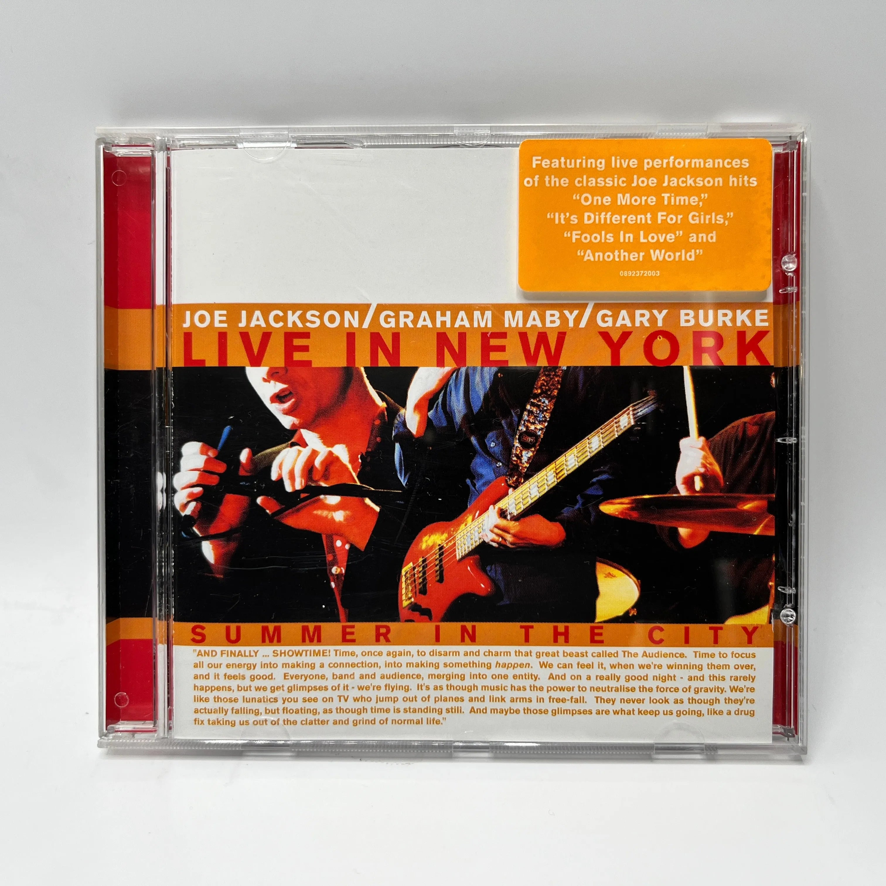 Joe Jackson - Summer In The City - Live In New York CD