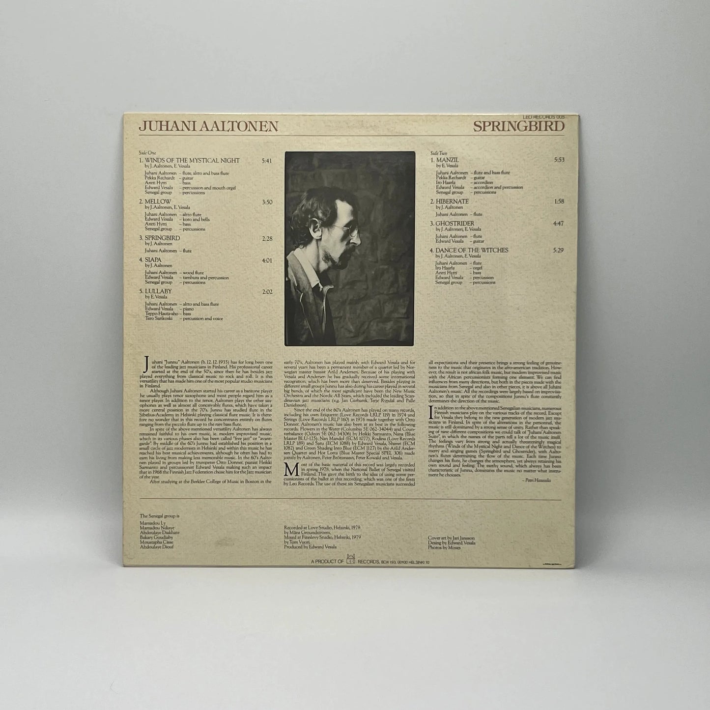 Juhani Aaltonen - Springbird LP