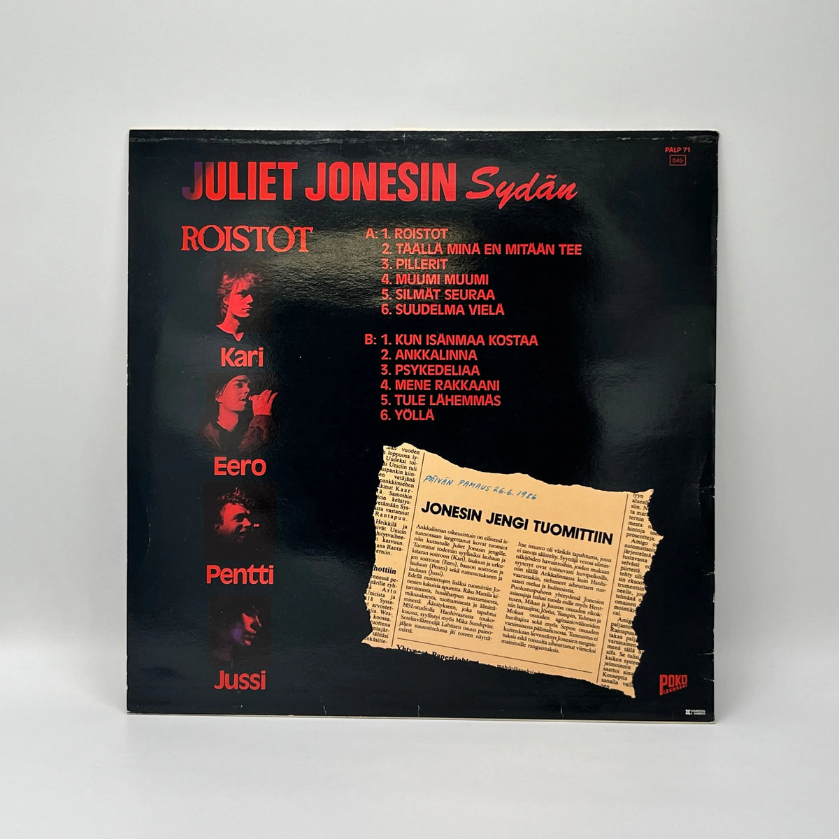 Juliet Jonesin Sydän – Roistot LP