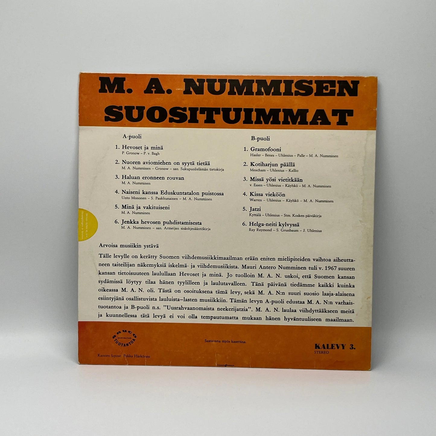 M.A. Numminen - M.A. Nummisen Suosituimmat LP