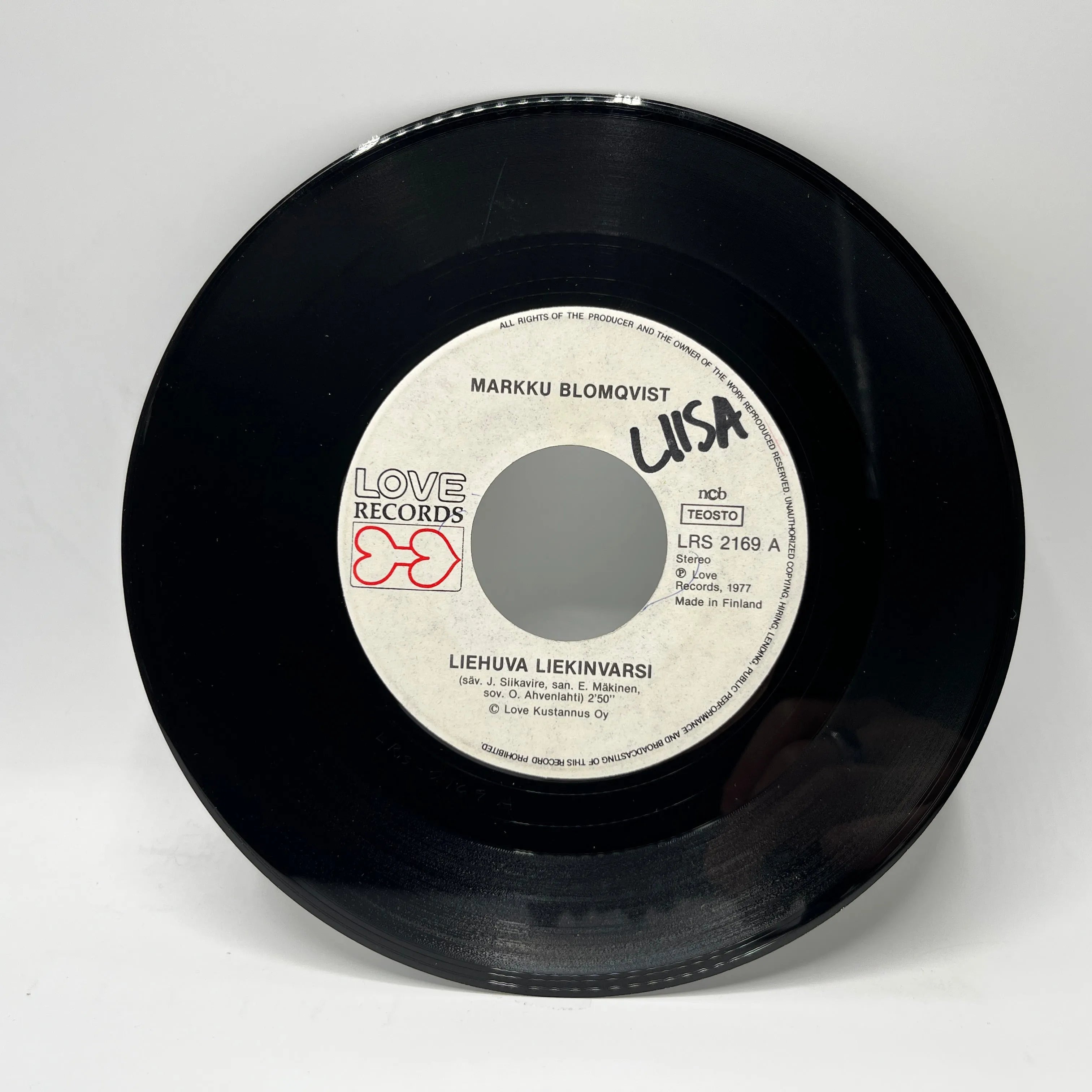 Markku Blomqvist – Liehuva Liekinvarsi / Neidon Ryöstö Single