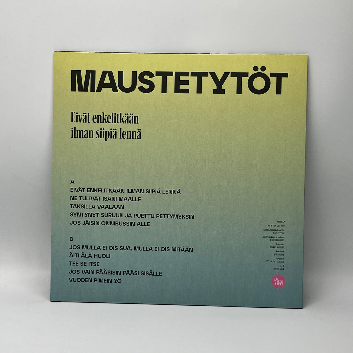 Maustetytöt – Eivät Enkelitkään Ilman Siipiä Lennä LP