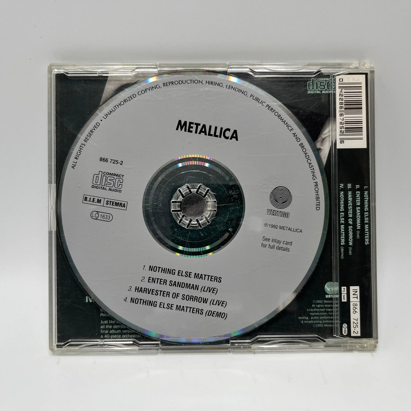 Metallica - Nothing Else Matters CD