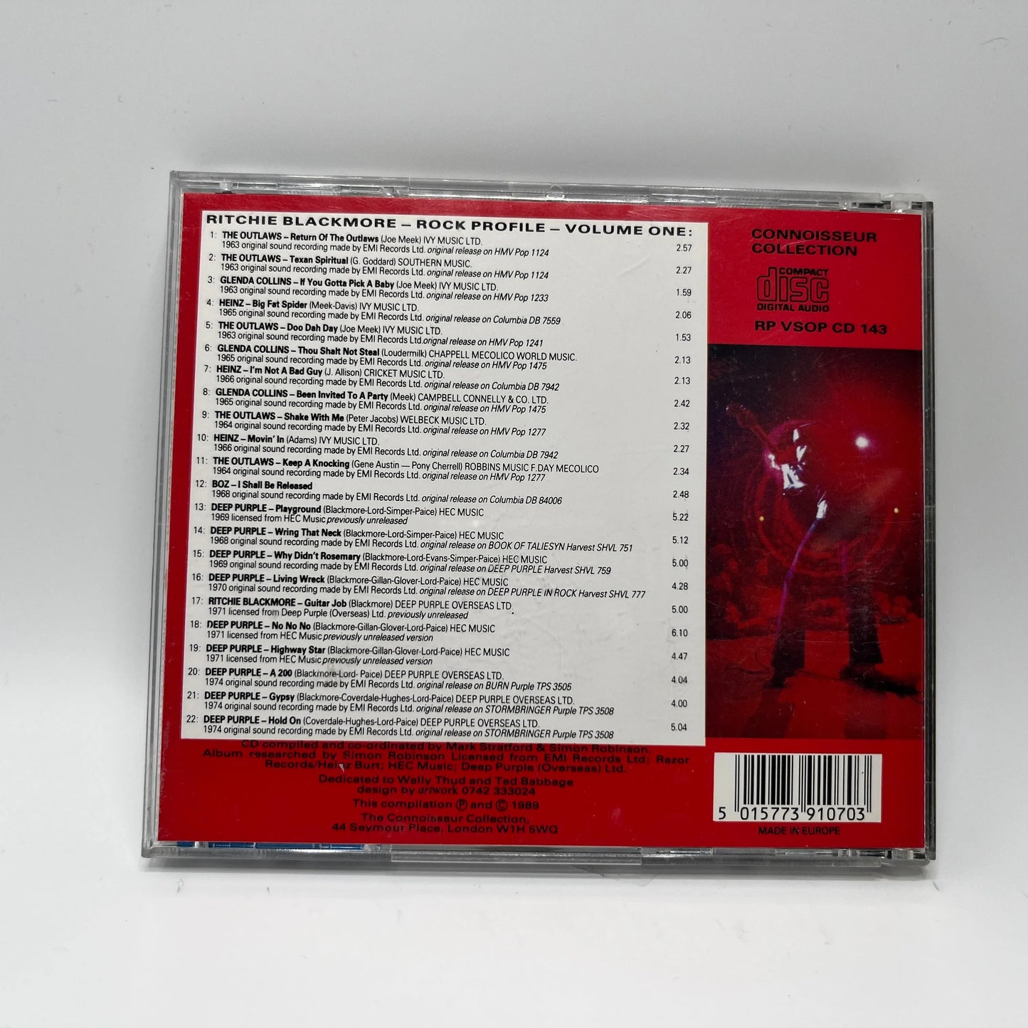 Ritchie Blackmore - Connoisseur Rock Profile Collection Volume One CD