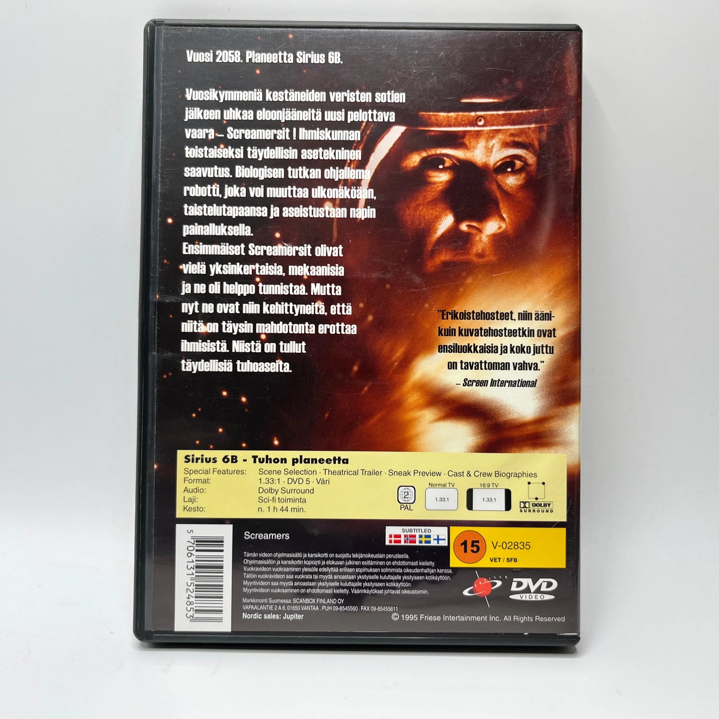Sirius 6B - Tuhon Planeetta (DVD)