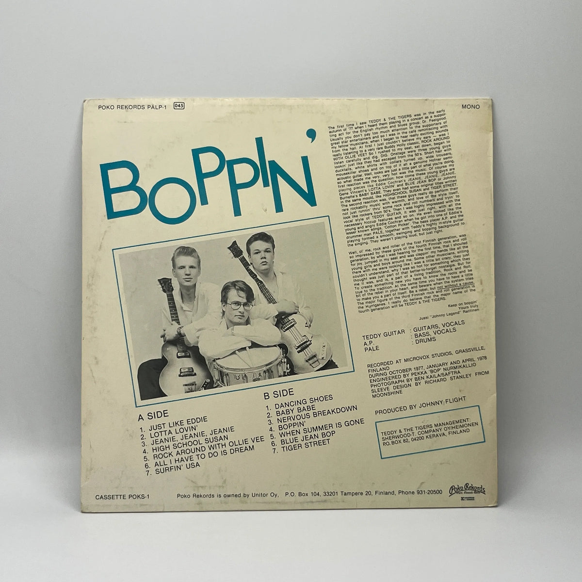 Teddy & The Tigers – Boppin' LP