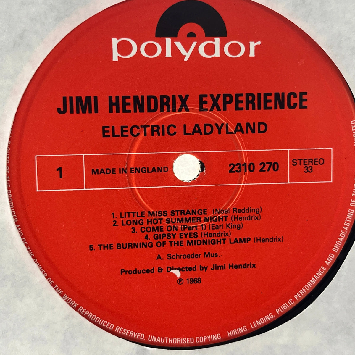The Jimi Hendrix Experience – Electric Ladyland 2LP