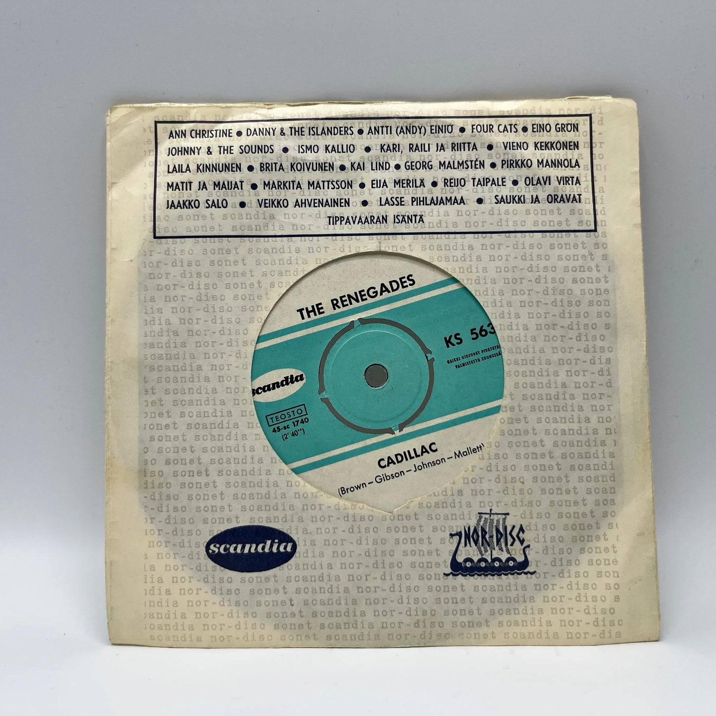 The Renegades - Cadillac/Bad Bad Baby Single