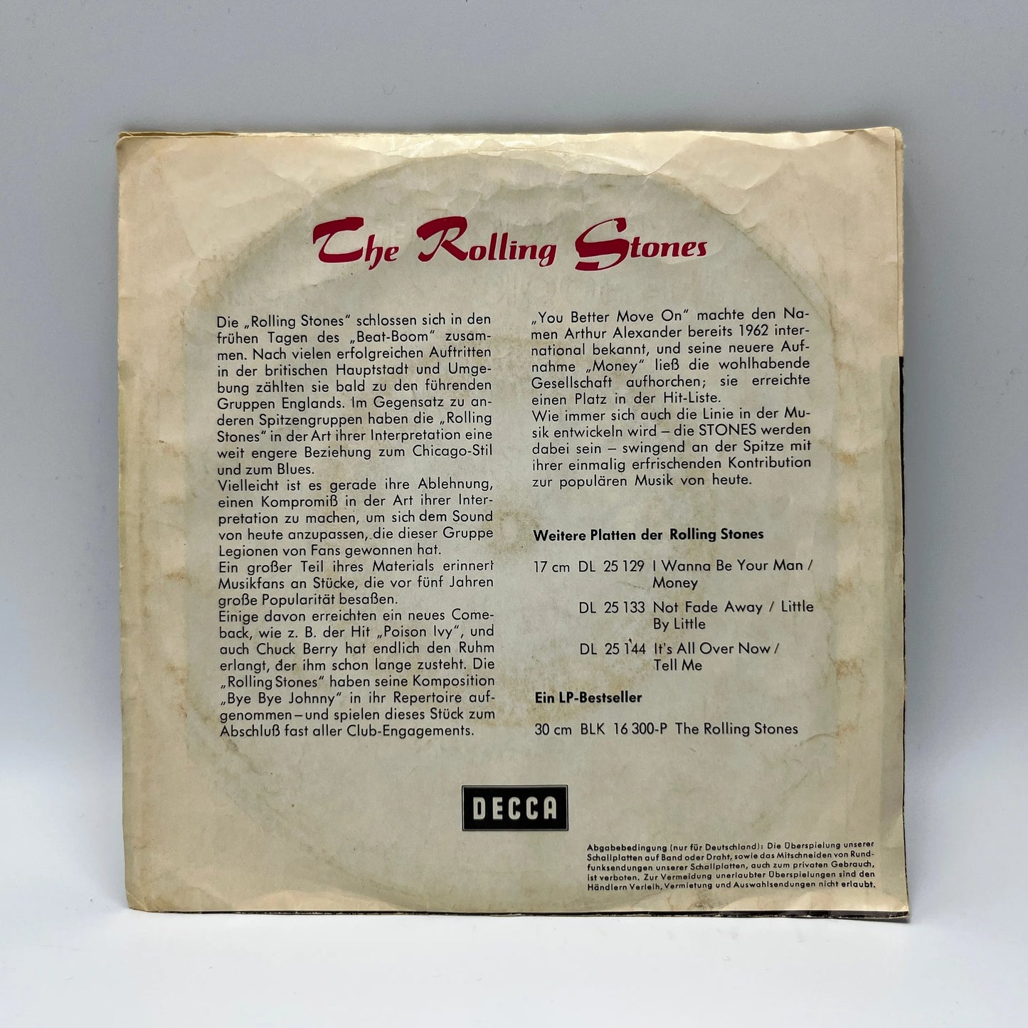 The Rolling Stones - Little Red Rooster/Off The Hook Single