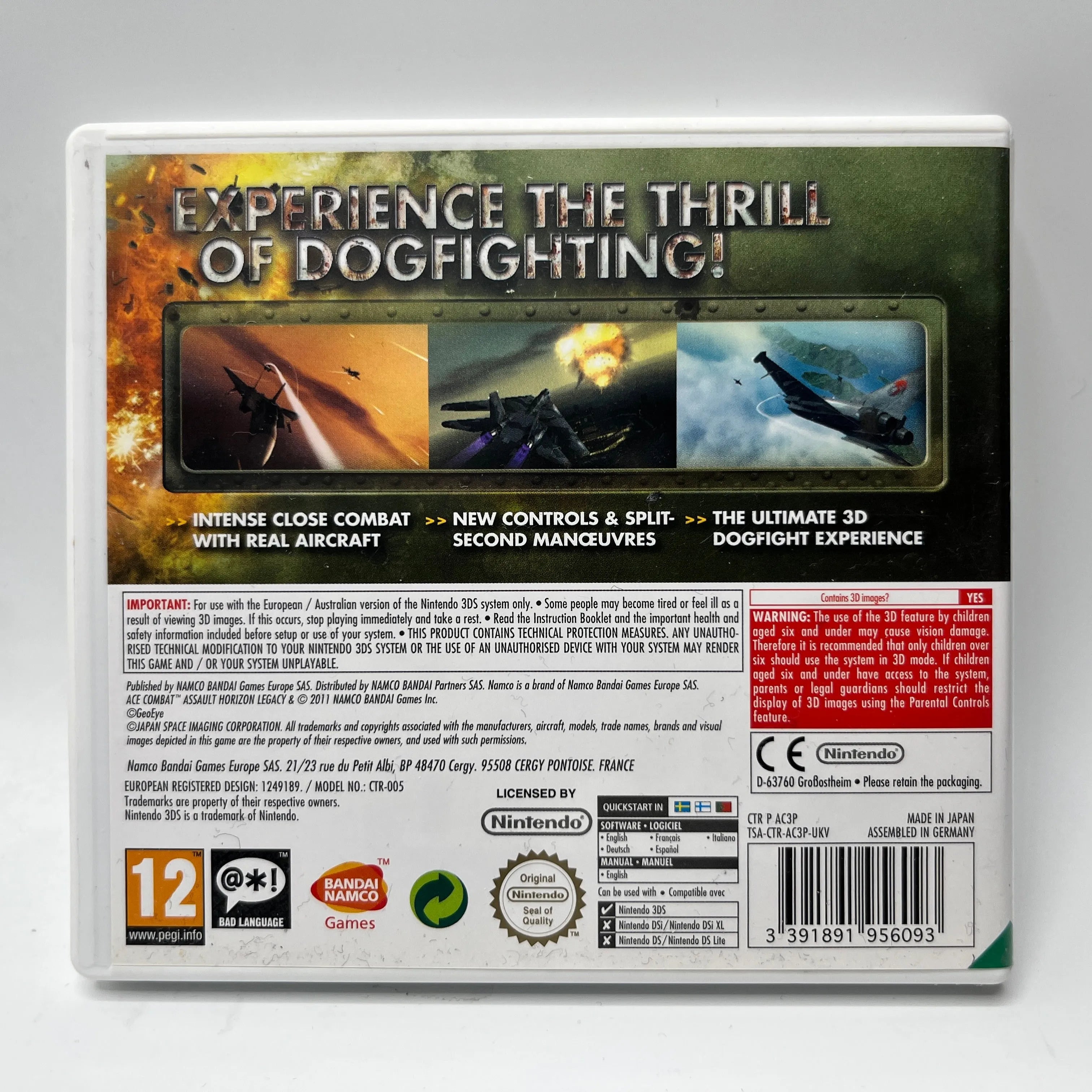 Ace Combat Assault Horizon Leacy (Nintendo 3DS)